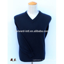 Plain knit V Neck Cashmere Men Pullover